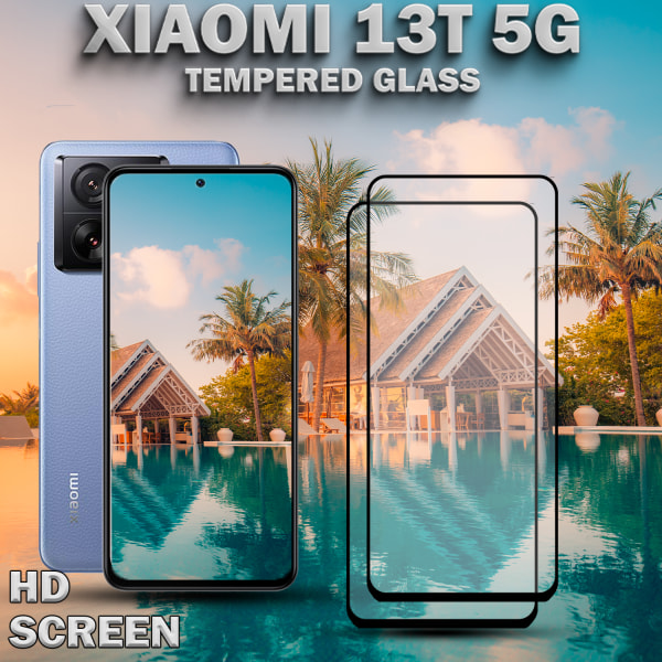 2-Pack Xiaomi 13T 5G - Härdat glas 9H - Super kvalitet 3D Skärmskydd