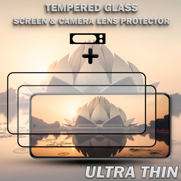 2-Pack GOOGLE PIXEL 8 PRO Skärmskydd & 1-Pack linsskydd - Härdat Glas 9H - Super kvalitet 3D