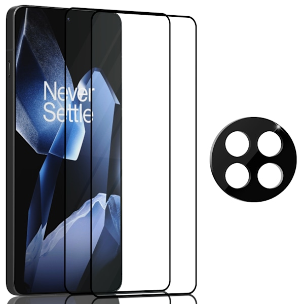 2-Pack OnePlus 13R Skærmbeskyttelse & 1-Pack linsebeskyttelse - Hærdet Glas 9H - Super kvalitet 3D