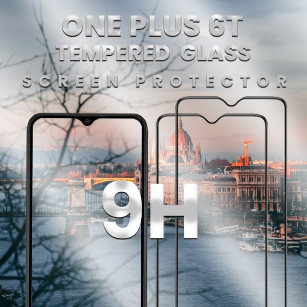 2-Pack OnePlus 6T - Härdat Glas 9H - Super kvalitet 3D Skärmskydd