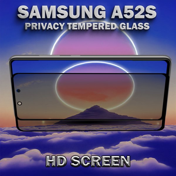 1-Pack Privacy Skärmskydd For Samsung A52S - Härdat Glas 9H - Super Kvalitet 3D