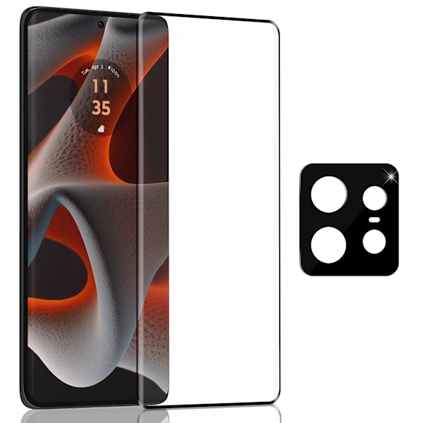 1-Pack Motorola Edge 50 Pro Skærmbeskyttelse & 1-Pack linsebeskyttelse - Hærdet Glas 9H - Super kvalitet 3D