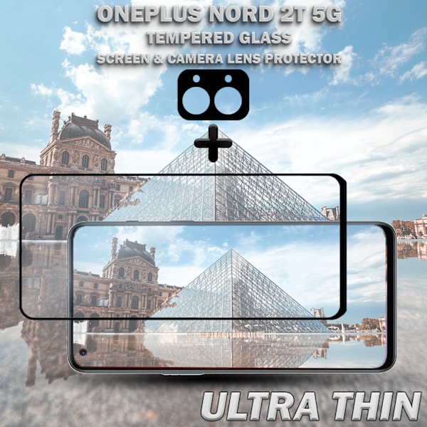 1-Pack ONEPLUS NORD 2T Skærmbeskyttelse & 1-Pack linsebeskyttelse - Hærdet Glas 9H - Super kvalitet 3D
