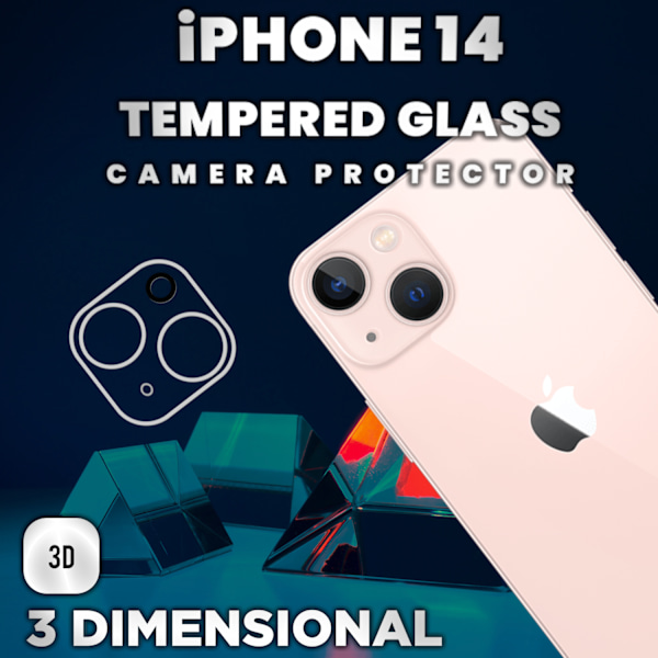 iPhone 14 Linsskydd - 9H Härdat glas- Super kvalitet 3D Linsskydd
