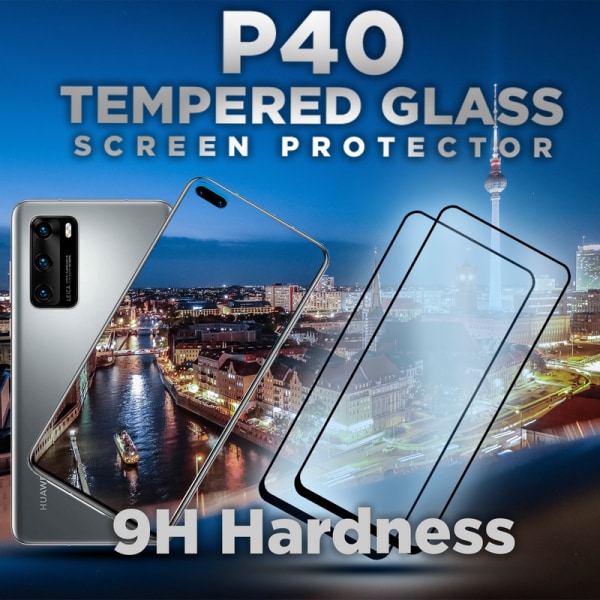2 Pack Huawei P40 - Härdat glas 9H – 3D Super kvalitet