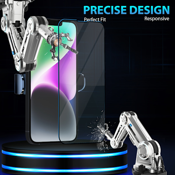 2-Pack ‏‏Iphone 14 Plus Skærmbeskyttelse & 2-Pack linsebeskyttelse - Hærdet Glas 9H - Super kvalitet 3D