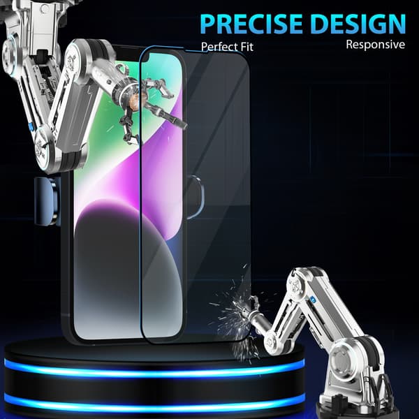 2-Pack ‏‏Iphone 14 Plus Skärmskydd & 2-Pack linsskydd - Härdat Glas 9H - Super kvalitet 3D