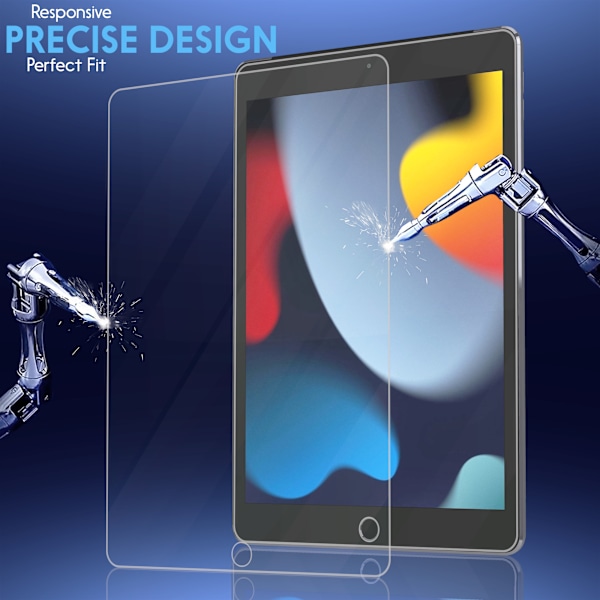 1-Pack APPLE IPAD (10.2) 9TH GEN Näytönsuoja - Karkaistu Lasi 9H - Super laatu 3D