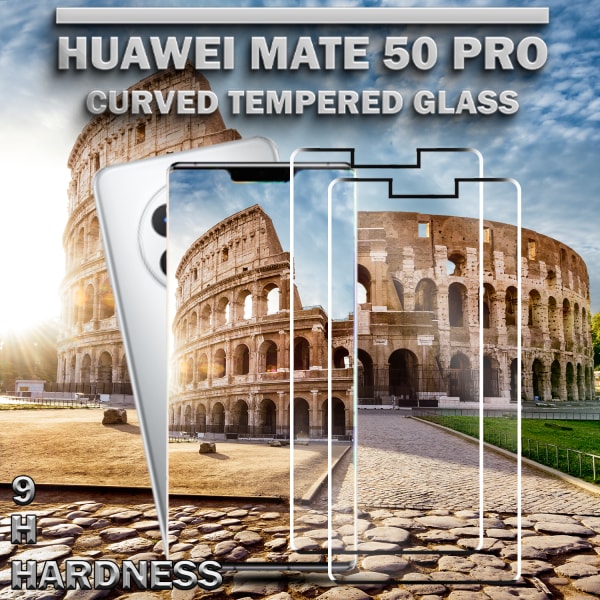 2-Pack Huawei Mate 50 Pro - Härdat Glas 9H – Super kvalitet 3D Skärmskydd