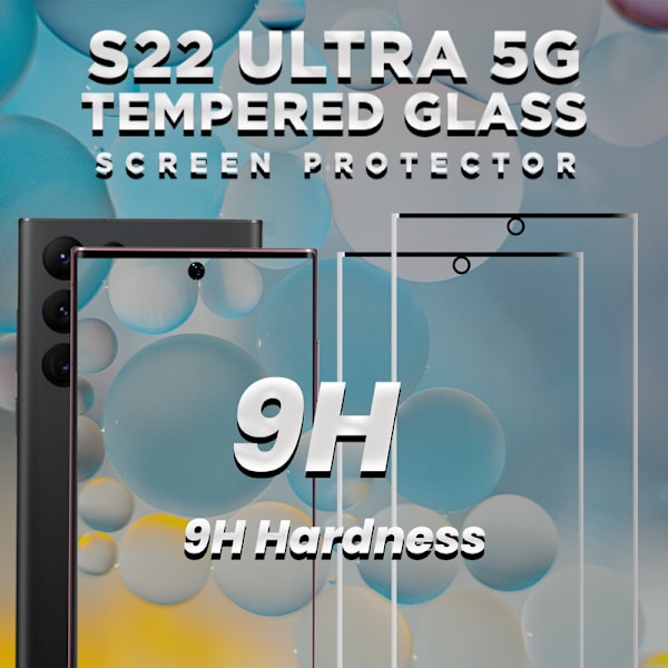 2 Pack Samsung S22 ULTRA 5G -9H Härdat Glass -3D Super Kvalitet