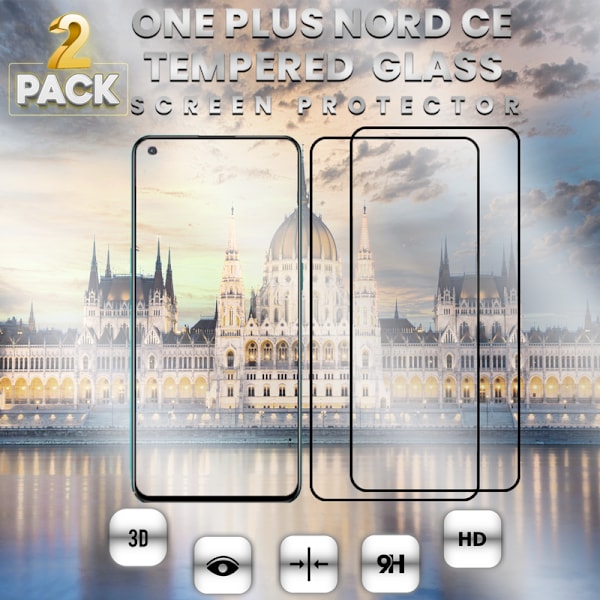2-Pack ONEPLUS NORD CE Skærmbeskyttelse - Hærdet Glas 9H - Super kvalitet 3D