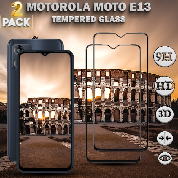2-Pack MOTOROLA MOTO E13 Skärmskydd - Härdat Glas 9H - Super kvalitet 3D