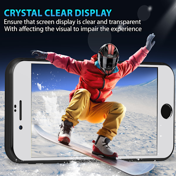 1-Pack Iphone SE (2020-2022) White Skärmskydd - Härdat Glas 9H - Super kvalitet 3D