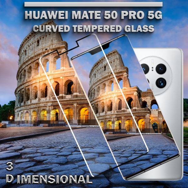 Huawei Mate 50 Pro (5G) - Härdat Glas 9H – Super kvalitet 3D  Skärmskydd