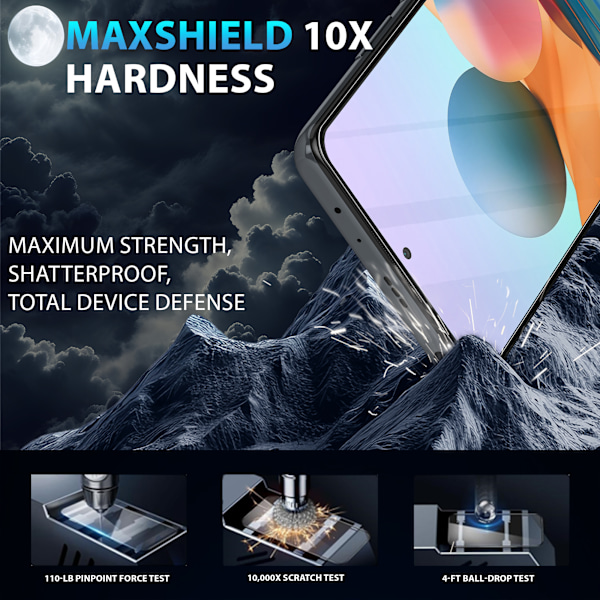 2-Pack Xiaomi Redmi Note 10 Pro Skærmbeskyttelse & 2-Pack linsebeskyttelse - Hærdet Glas 9H - Super kvalitet 3D