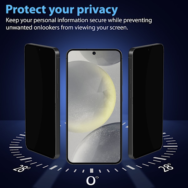 2-Pack Samsung S24 privacy Skärmskydd - Härdat Glas 9H - Super kvalitet 3D