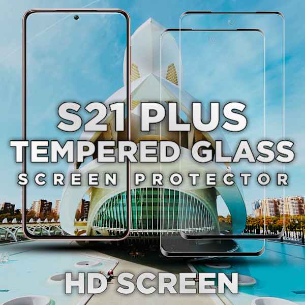 2-Pack SAMSUNG S21 PLUS Skærmbeskyttelse - Hærdet Glas 9H - Super kvalitet 3D