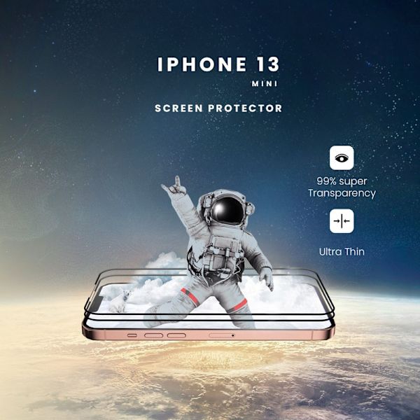 2-Pack Iphone 13 Mini - 9H Härdat Glass - Top Kvalitet