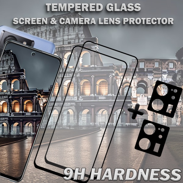 2-Pack XIAOMI 13T PRO Skärmskydd & 2-Pack linsskydd - Härdat Glas 9H - Super kvalitet 3D