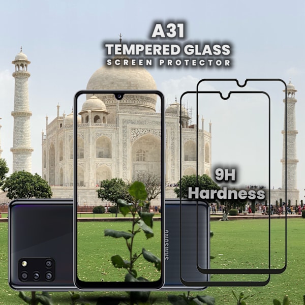 2-Pack SAMSUNG GALAXY A31 Skærmbeskyttelse - Hærdet Glas 9H - Super kvalitet 3D