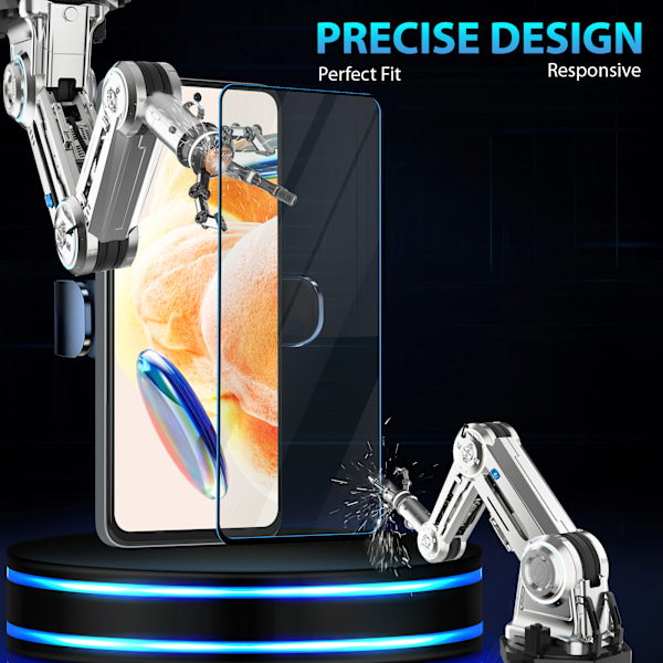 2-Pack Xiaomi Redmi Note 12 Pro Skärmskydd & 1-Pack linsskydd - Härdat Glas 9H - Super kvalitet 3D