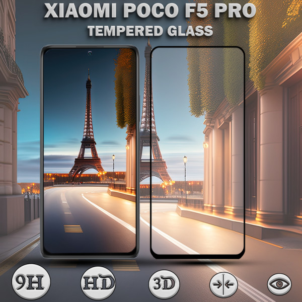 1-Pack XIAOMI POCO F5 PRO Skärmskydd - Härdat Glas 9H - Super kvalitet 3D