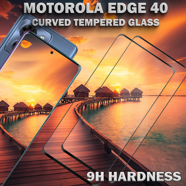 2-Pack Motorola Edge 40 - Härdat Glas 9H -Super kvalitet 3D Skärmskydd