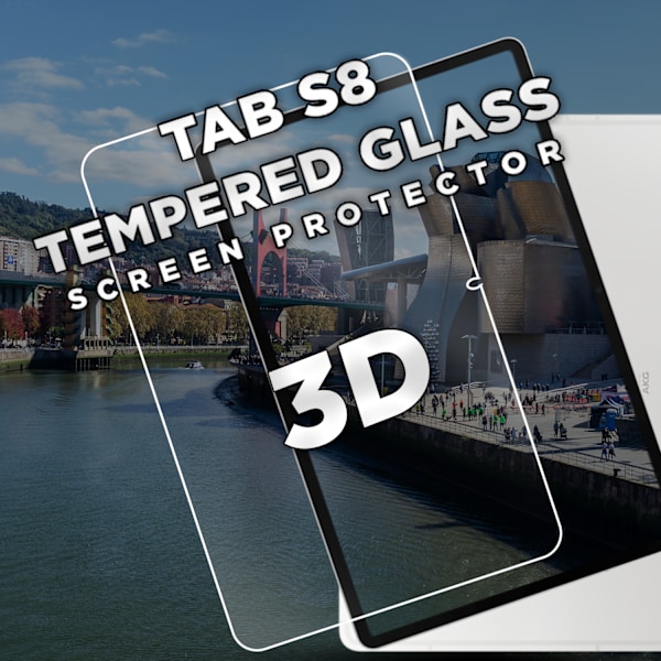 1-Pack SAMSUNG GALAXY TAB S8 Skærmbeskyttelse - Hærdet Glas 9H - Super kvalitet 3D