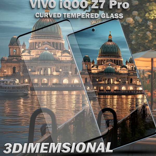 1-Pack VIVO IQOO Z7 PRO Skærmbeskyttelse - Hærdet Glas 9H - Super kvalitet 3D