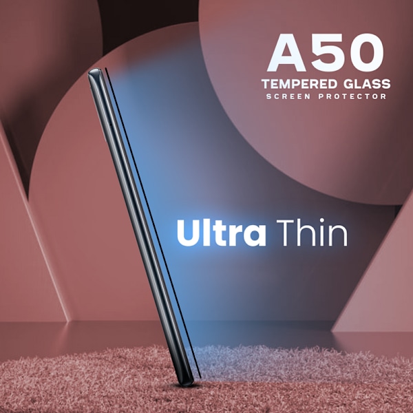 Samsung Galaxy A50 - Härdat glas 9H - Super kvalitet 3D