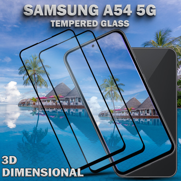 2-Pack Samsung Galaxy A54 (5G) - Härdat Glas 9H - Super Kvalitet 3D Skärmskydd