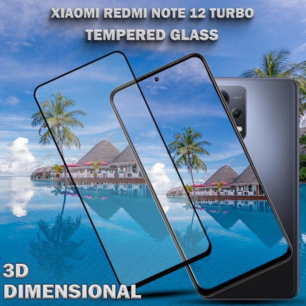 1-Pack XIAOMI REDMI NOTE 12 TURBO Skærmbeskyttelse - Hærdet Glas 9H - Super kvalitet 3D