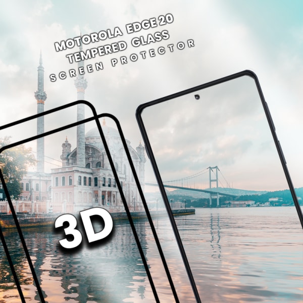 2 Pack Motorola EDGE 20 - Härdat Glas 9H - Super kvalitet 3D
