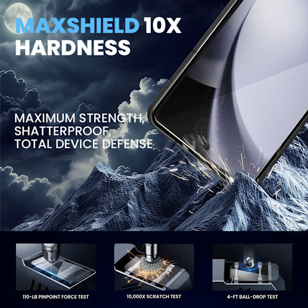 2-Pack Samsung Z Fold 5 Skärmskydd - Härdat Glas 9H - Super kvalitet 3D