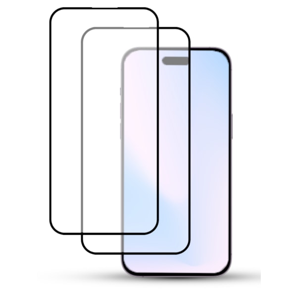 2-Pack IPHONE 15 PRO Skärmskydd - Härdat Glas 9H - Super kvalitet 3D