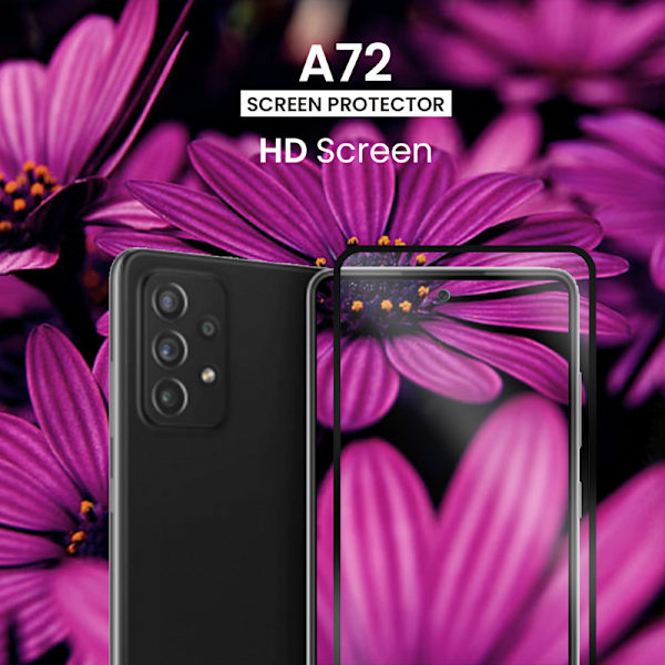 1-Pack SAMSUNG GALAXY A72 Skærmbeskyttelse - Hærdet Glas 9H - Super kvalitet 3D