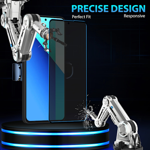 2-Pack Xiaomi Redmi Note 13 Privacy Skärmskydd - Härdat Glas 9H - Super kvalitet 3D