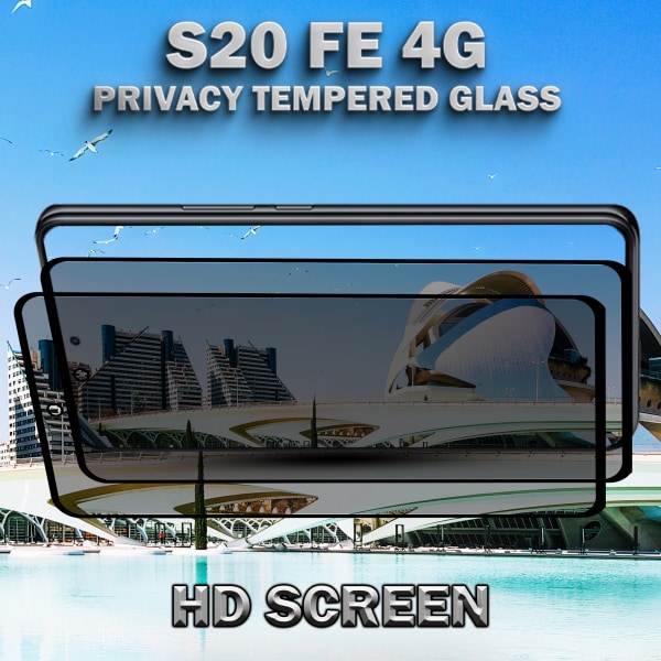 2-Pack Privacy Skärmskydd For Samsung S20 FE (4G) - Härdat Glas 9H - Super Kvalitet 3D