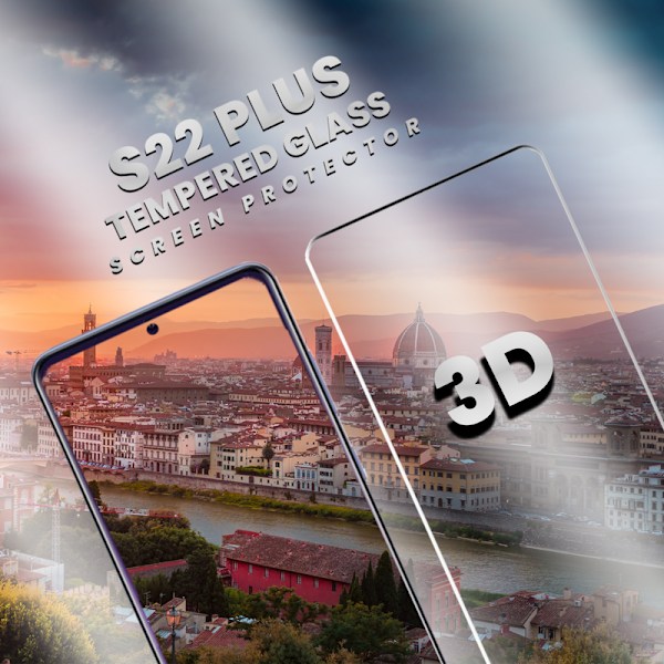 1-Pack SAMSUNG S22 PLUS Näytönsuoja - Karkaistu Lasi 9H - Super laatu 3D