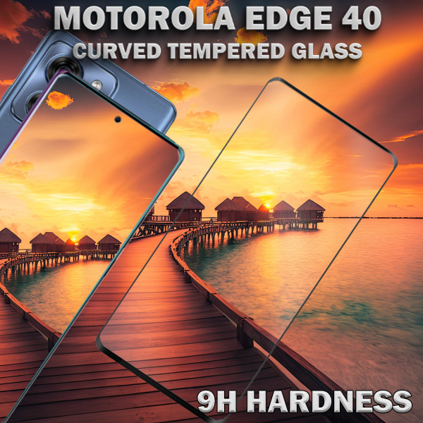 Motorola Edge 40 - Härdat Glas 9H -Super kvalitet 3D Skärmskydd