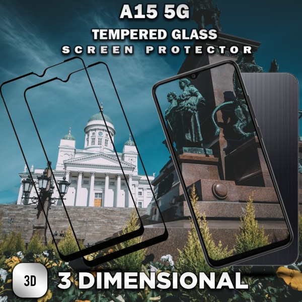 2-Pack Samsung Galaxy A15 5G- Härdat Glas 9H - Super Kvalitet 3D Skärmskydd