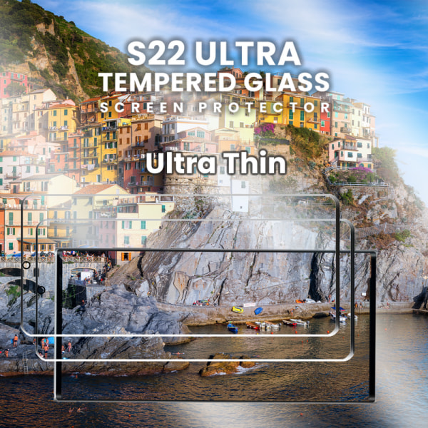 2 Pack Samsung S22 ULTRA - 9H Härdat Glass - 3D Super Kvalitet
