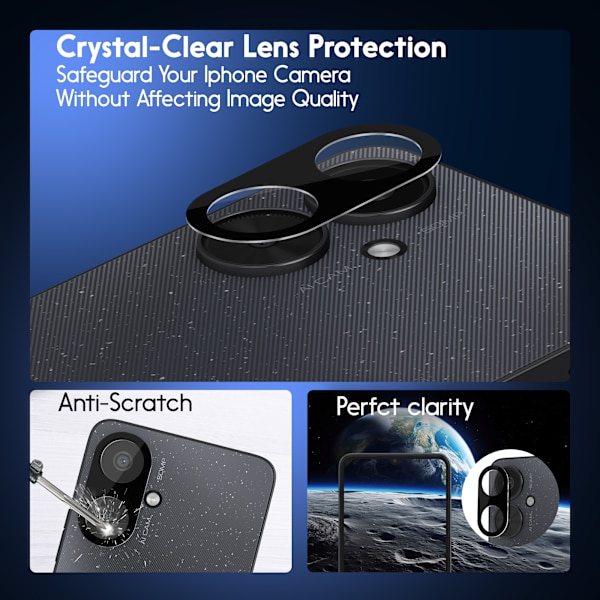 2-Pack Xiaomi Redmi 13C 5G Skärmskydd & 2-Pack linsskydd - Härdat Glas 9H - Super kvalitet 3D