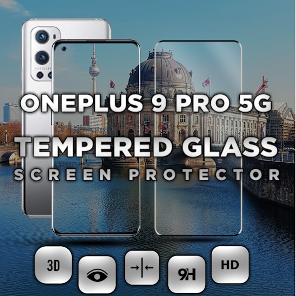 1-Pack ONEPLUS 9 PRO Skærmbeskyttelse - Hærdet Glas 9H - Super kvalitet 3D