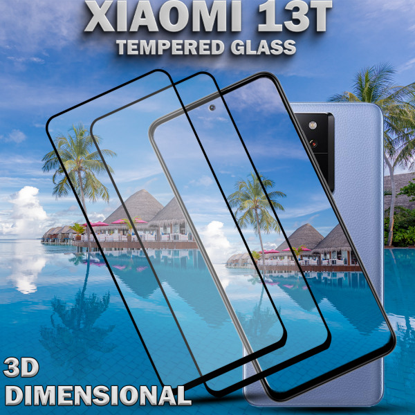 2-pack Xiaomi 13T - Härdat glas 9H - Super kvalitet 3D Skärmskydd