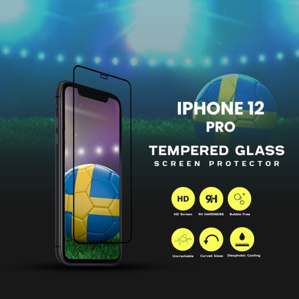 Skärmskydd Iphone 12 Pro - 9H Härdat Glass - Top Kvalitet - HD