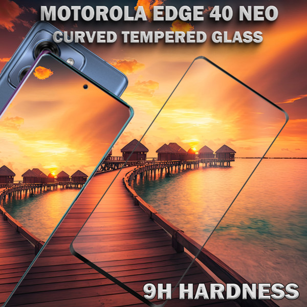 Motorola Edge 40 NEO - Härdat Glas 9H - Super kvalitet 3D Skärmskydd