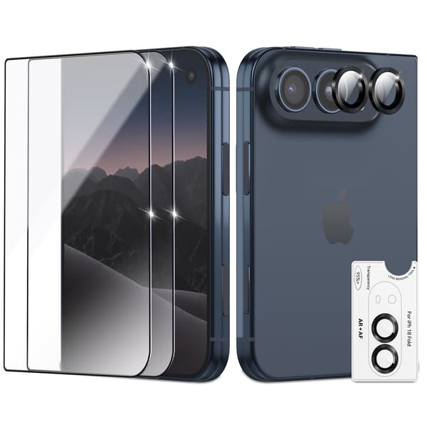 2-Pack iPhone Duo Skärmskydd & 1-Pack linsskydd - Härdat Glas 9H - Super kvalitet 3D
