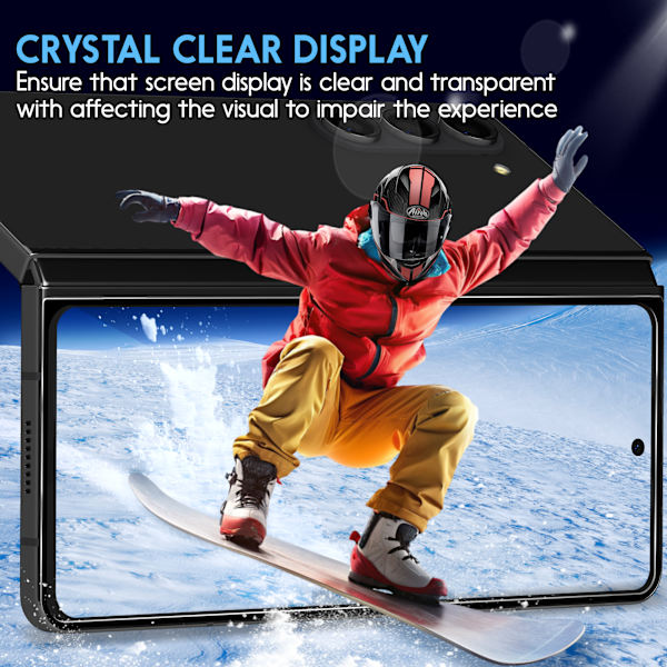 2-Pack SAMSUNG Z FOLD 5 Skærmbeskyttelse - Hærdet Glas 9H - Super kvalitet 3D