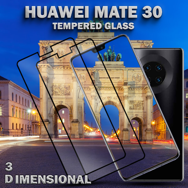 2-Pack HUAWEI MATE 30 Skærmbeskyttelse - Hærdet Glas 9H - Super kvalitet 3D